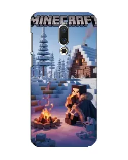 Чохол для Meizu 15 з картинкою «Зимовий Minecraft»
