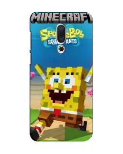 Чохол для Meizu 15 з картинкою «Губка Боб Minecraft»