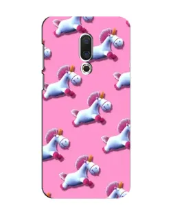 Чехол для Meizu 15 с картинкой «Единороги на розовом»