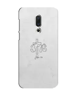 Чехол для Meizu 15 с картинкой «Иоанна 3:16 Крест»