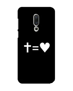 Чехол для Meizu 15 с картинкой «Крест и Сердце»
