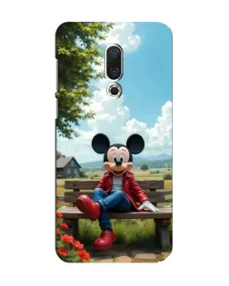 Чехол для Meizu 15 с картинкой «Микки на скамейке»