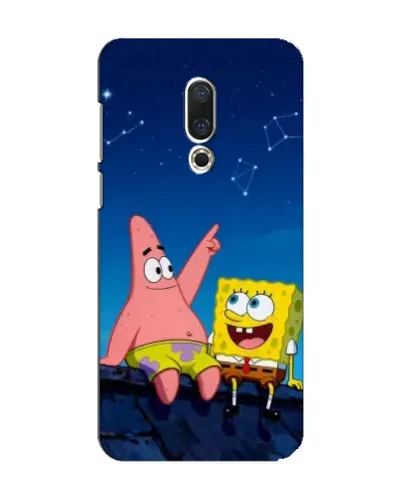 Чохол для Meizu 15 з картинкою «Губка Боб та Патрік вночі»