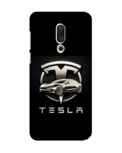 Чехол для Meizu 15 с картинкой «Tesla — серебристое авто»