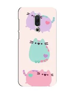 Чохол для Meizu 15 з картинкою «Pusheen тріо»