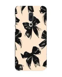 Чехол для Meizu 15 с картинкой «Паттерн черные банты»