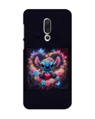 Чехол для Meizu 15 с картинкой «Stitch в цветах»