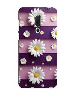 Чохол для Meizu 15 з картинкою «Ромашки на фіолетовому»