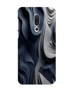 Чохол для Meizu 15 з картинкою «Об'ємні сині складки»
