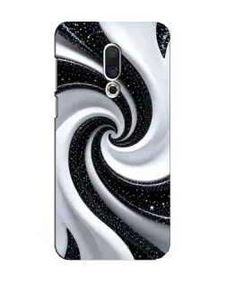 Чохол для Meizu 15 з картинкою «Чорно-біла спіраль»