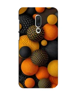 Чохол для Meizu 15 з картинкою «Об'ємні помаранчеві сфери»