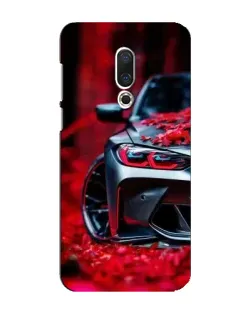 Чохол для Meizu 16 Plus з картинкою «Спортивна BMW та квіти»