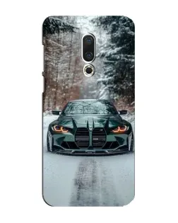 Чохол для Meizu 16 Plus з картинкою «BMW у зимовому лісі»