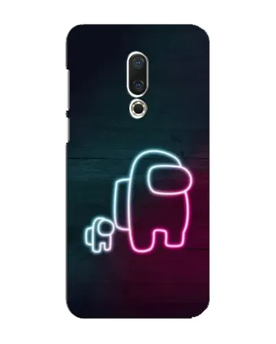 Чохол для Meizu 16 Plus з картинкою «Among Us неон-арт»