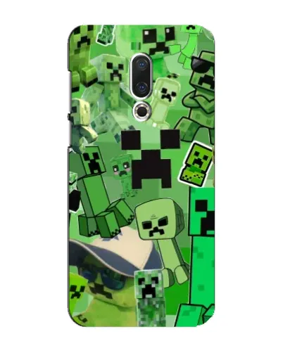 Чехол для Meizu 16 Plus с картинкой «Криперы Minecraft»
