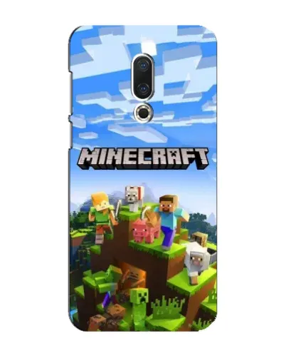 Чехол для Meizu 16 Plus с картинкой «Minecraft классический мир»