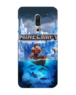 Чехол для Meizu 16 Plus с картинкой «Minecraft ледяной мир»