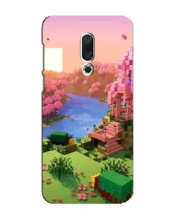 Чехол для Meizu 16 Plus с картинкой «Розовое дерево Minecraft»