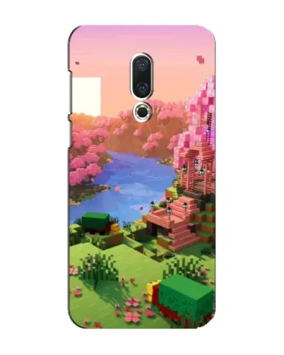 Чехол для Meizu 16 Plus с картинкой «Розовое дерево Minecraft»