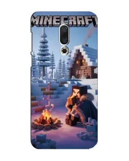 Чехол для Meizu 16 Plus с картинкой «Зимний Minecraft»