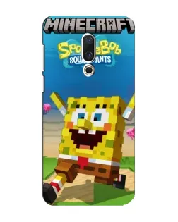 Чохол для Meizu 16 Plus з картинкою «Губка Боб Minecraft»