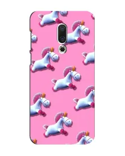 Чехол для Meizu 16 Plus с картинкой «Единороги на розовом»