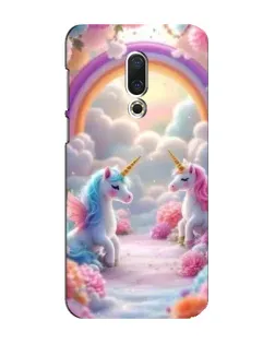 Чехол для Meizu 16 Plus с картинкой «Радуга и единороги»