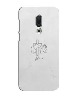 Чехол для Meizu 16 Plus с картинкой «Иоанна 3:16 Крест»