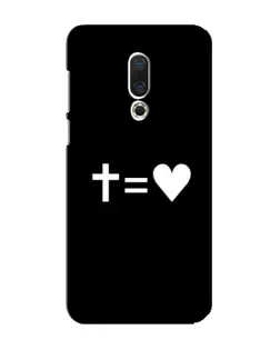 Чехол для Meizu 16 Plus с картинкой «Крест и Сердце»