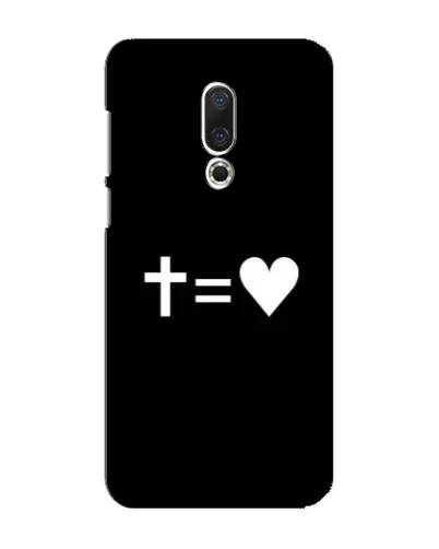 Чехол для Meizu 16 Plus с картинкой «Крест и Сердце»