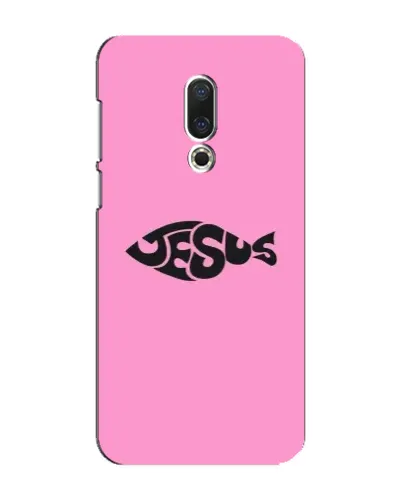 Чехол для Meizu 16 Plus с картинкой «Розовый символ  Jesus»