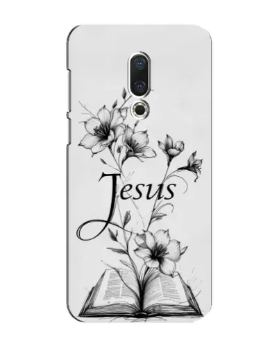 Чехол для Meizu 16 Plus с картинкой «Цветы и Библия»