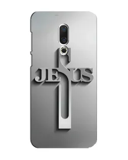 Чохол для Meizu 16 Plus з картинкою «Металевий хрест Jesus»