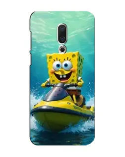 Чохол для Meizu 16 Plus з картинкою «Спанч Боб на гідроциклі»