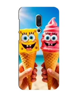 Чехол для Meizu 16 Plus с картинкой «Спанч Боб мороженое»