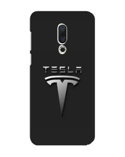 Чохол для Meizu 16 Plus з картинкою «Сталевий логотип Tesla»