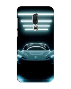 Чохол для Meizu 16 Plus з картинкою «Tesla в неоні»