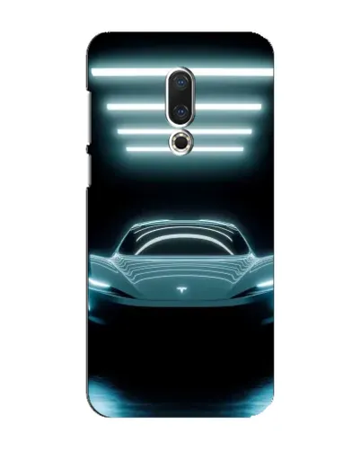 Чохол для Meizu 16 Plus з картинкою «Tesla в неоні»