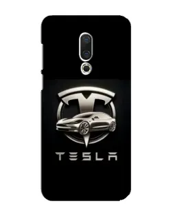 Чохол для Meizu 16 Plus з картинкою «Tesla — срібне авто»