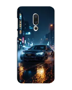 Чехол для Meizu 16 Plus с картинкой «Ночной город и Audi»