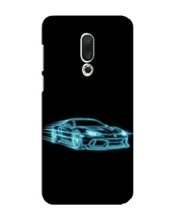 Чохол для Meizu 16 Plus з картинкою «Неоновий контур Lamborghini»