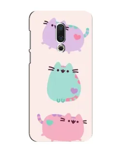 Чехол для Meizu 16 Plus с картинкой «Pusheen трио»