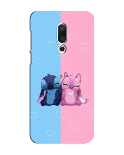 Чехол для Meizu 16 Plus с картинкой «Stitch и Angel Love» Чехол для Meizu 16 Plus с картинкой «Stitch и Angel Love»