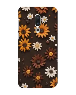 Чохол для Meizu 16 Plus з картинкою «Візерунок з маленьких соняшників»