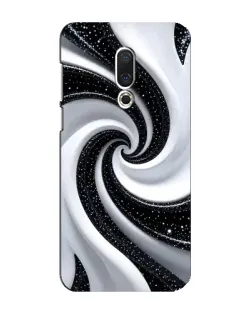 Чохол для Meizu 16 Plus з картинкою «Чорно-біла спіраль»
