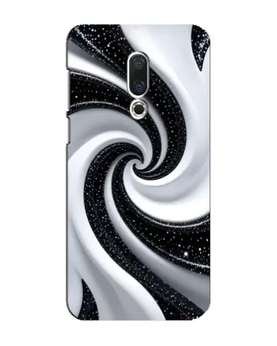 Чохол для Meizu 16 Plus з картинкою «Чорно-біла спіраль»