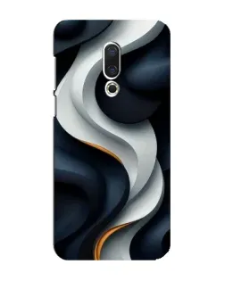 Чохол для Meizu 16 Plus з картинкою «Об'ємні чорно-білі стрічки»