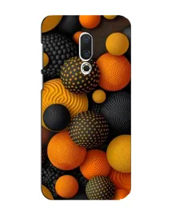 Чохол для Meizu 16 Plus з картинкою «Об'ємні помаранчеві сфери»