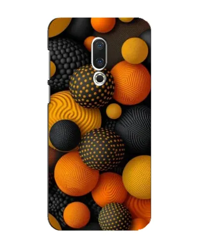 Чохол для Meizu 16 Plus з картинкою «Об'ємні помаранчеві сфери»