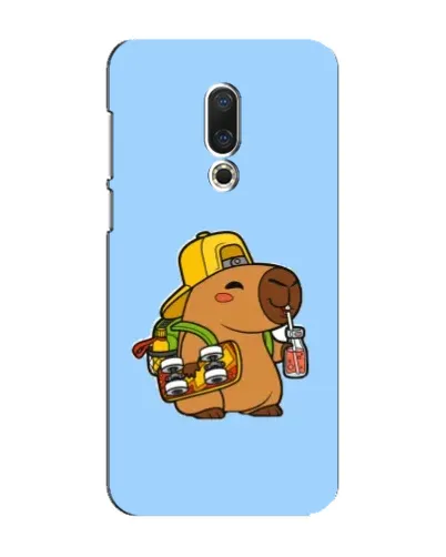 Чохол для Meizu 16 Plus з картинкою «Капібара на скейті»